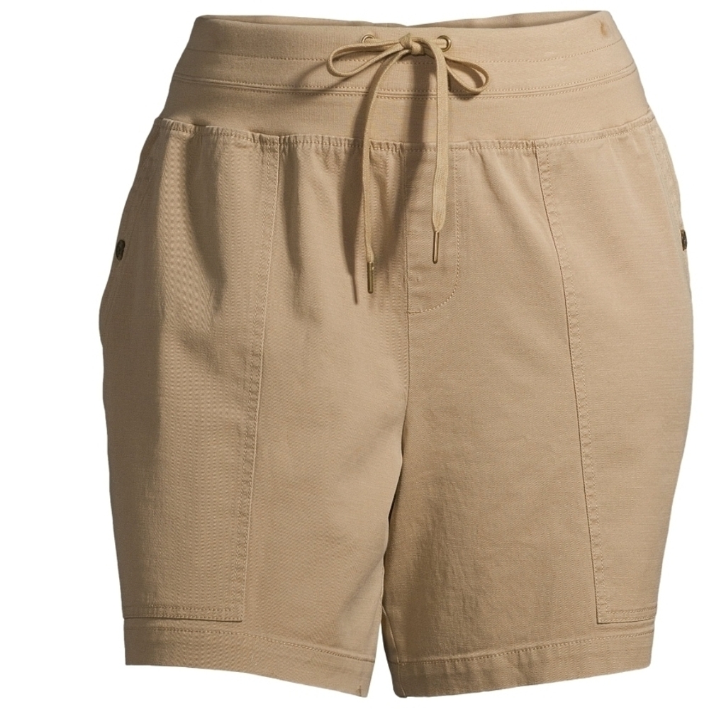 Terra & Sky NWT Women's High Rise Tan Cargo Shorts 952